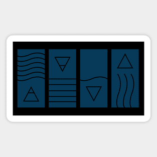 Elements - blue on black Magnet